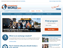 Tablet Screenshot of exchangestudentworld.com